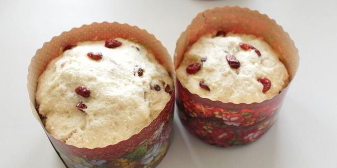 Рецепт кулича творожного с вяленой клюквой