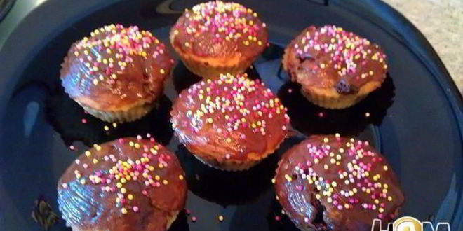Рецепт куличиков малышки с грушей и шоколадом