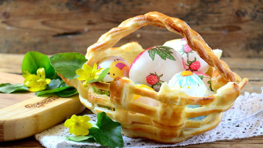 Рецепт съедобной корзинки для пасхальных яиц