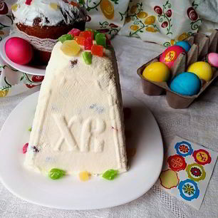 Рецепт Творожной пасхи с цукатами без яиц