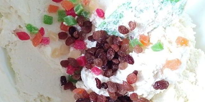 Рецепт творожной пасхи с цукатами без яиц