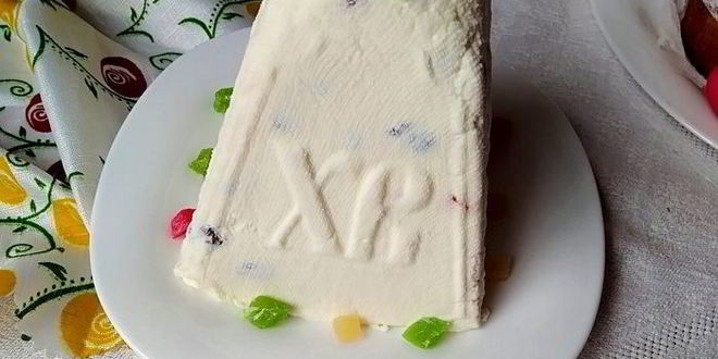 Рецепт творожной пасхи с цукатами без яиц