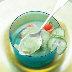 Рецепт Огуречного щербета с фруктовым салатом