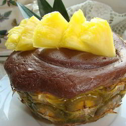 Рецепт Ананасовых корзиночек с шоколадным суфле