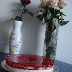 Рецепт Бисквитна-суфлейно-желейного тортик