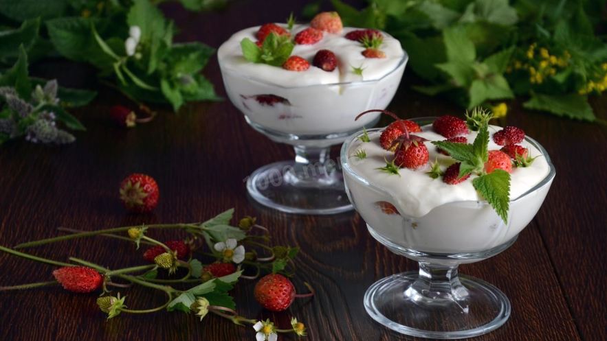 Рецепт сливочного суфле с земляникой