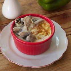 Рецепт Суфле из кабачков с грибным соусом