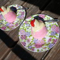 Рецепт Творожного суфле с белым шоколадом и клубникой