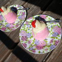 Рецепт Творожного суфле с белым шоколадом и клубникой