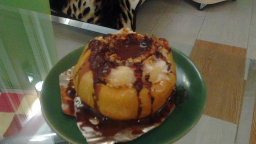 Рецепт яблока запеченного в шоколадной подливе