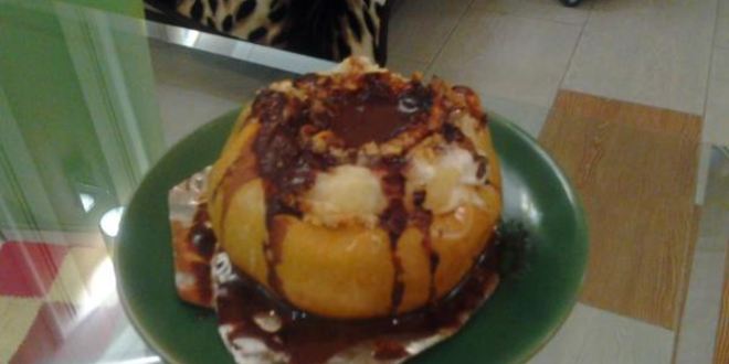 Рецепт яблока запеченного в шоколадной подливе