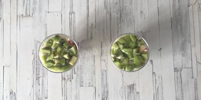 Рецепт фруктов в зефирном креме