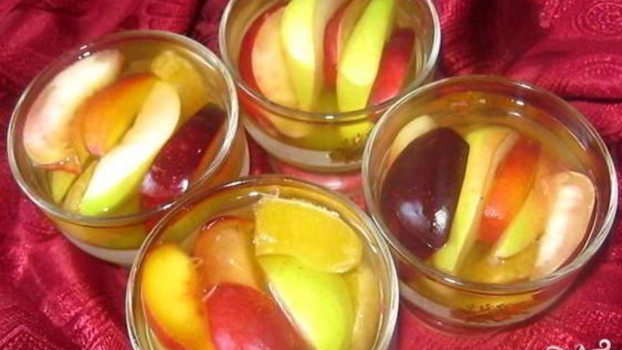 Рецепт желе с кусочками фруктов