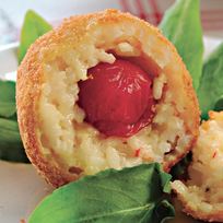 Рецепт Аранчинь с помидорами и базиликом