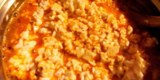 Рецепт азу из креветок с тофу и пикантным гарниром