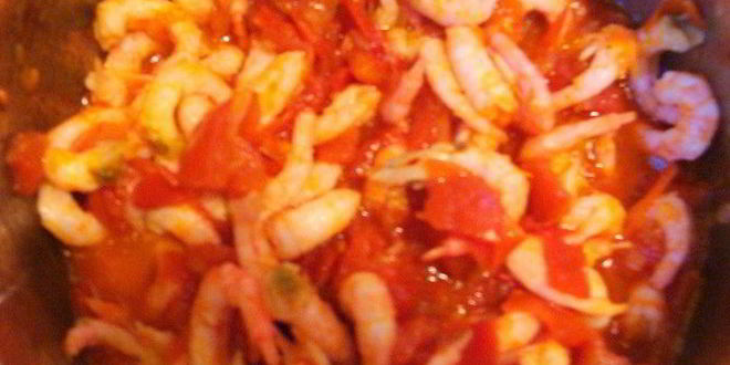 Рецепт азу из креветок с тофу и пикантным гарниром