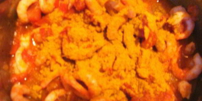 Рецепт азу из креветок с тофу и пикантным гарниром