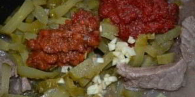 Рецепт азу с солеными огурцами