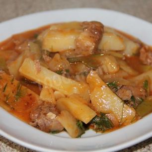 Рецепт Азу с тушенкой