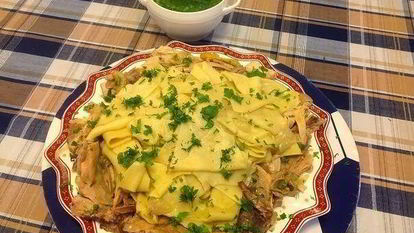 Рецепт Бешбармака с курицей