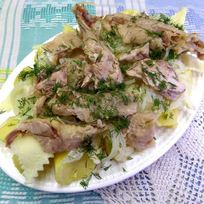 Рецепт Бешбармака с мясом индейки по-русски