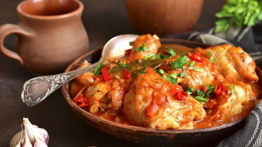 Рецепт чахохбили из курицы на белом вине