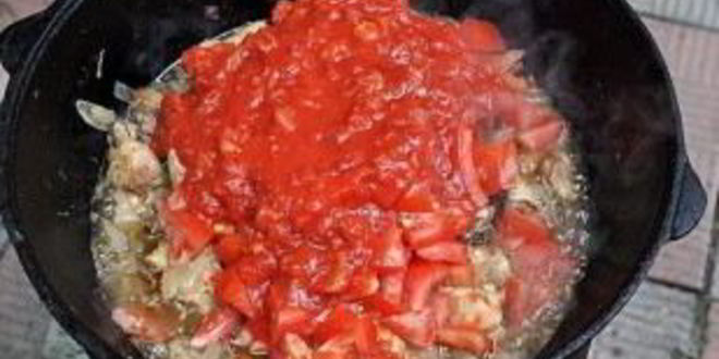 Рецепт чахохбили в казане