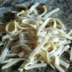 Рецепт Домашней лапши на яйцах