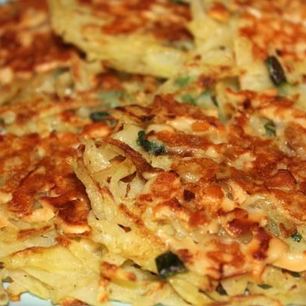 Рецепт Драников с копченым сыром и луком