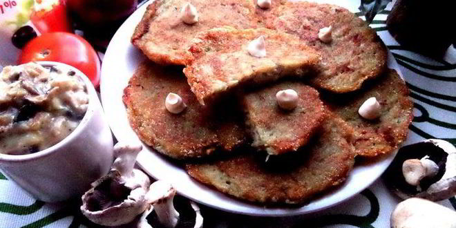 Рецепт драников с мясной начинкой