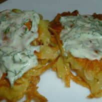 Рецепт Драников с сыром и горчичным соусом