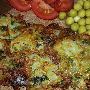 Рецепт Постных драников с зеленью и чесноком