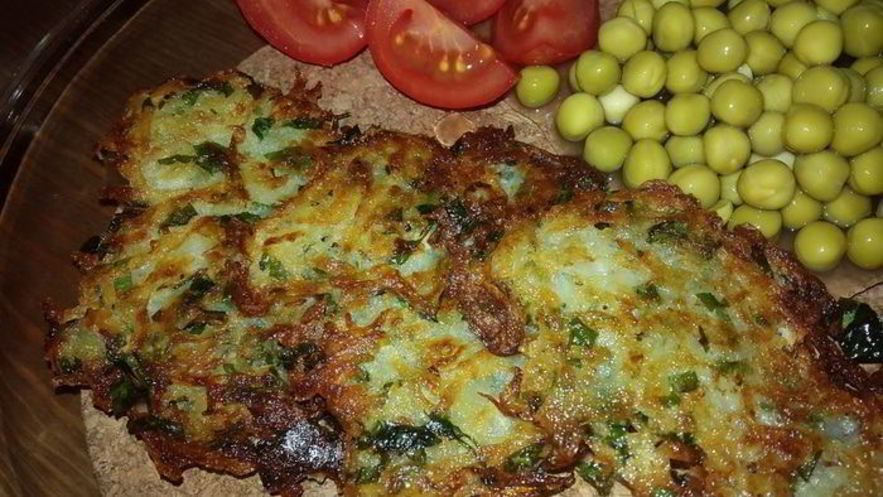 Рецепт постных драников с зеленью и чесноком