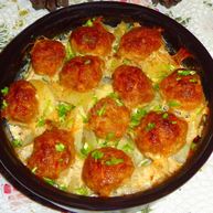 Рецепт Фрикаделек с картошкой в духовке