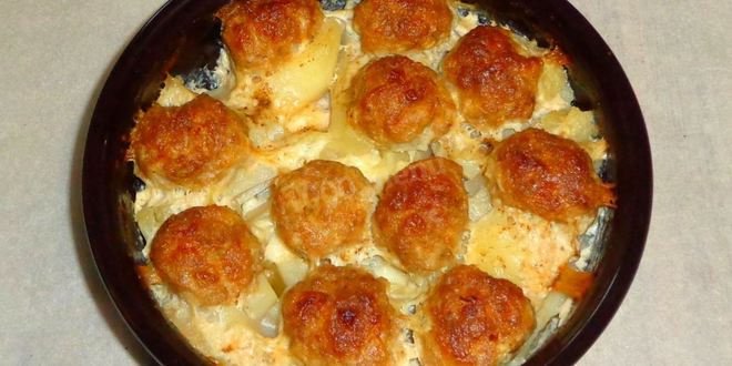 Рецепт фрикаделек с картошкой в духовке