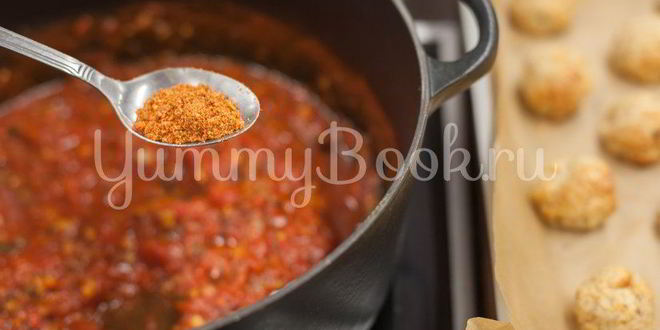 Рецепт фрикаделек с овощами в томатном соусе