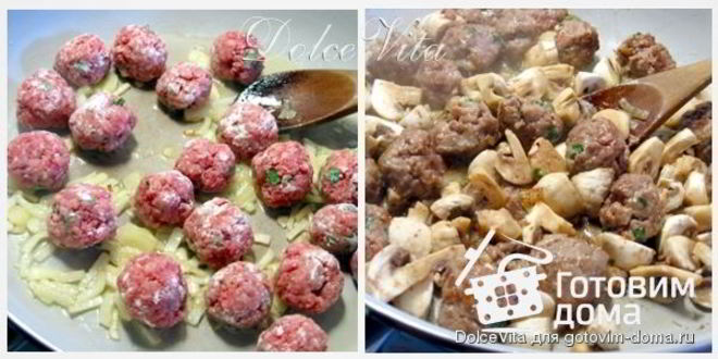 Рецепт фрикаделек в соусе с шампиньонами