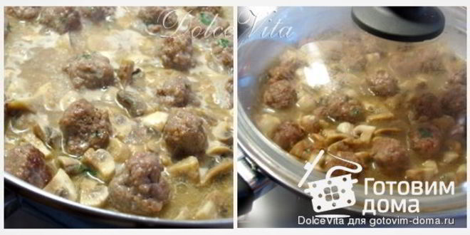 Рецепт фрикаделек в соусе с шампиньонами