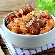 Рецепт Пасты в томате с фрикадельками