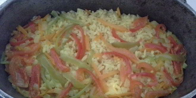 Рецепт быстрого риса с овощами