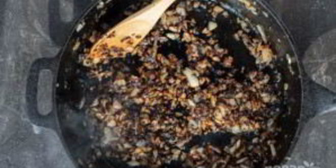 Рецепт чечевицы черной на сковороде