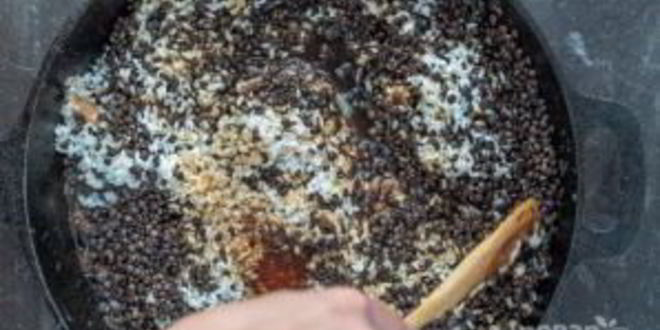 Рецепт чечевицы черной на сковороде