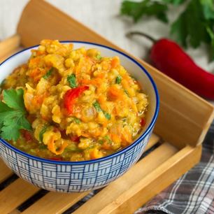 Рецепт Чечевицы с овощами