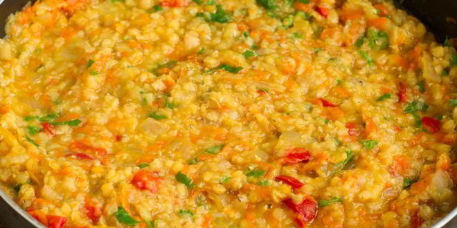 Рецепт чечевицы с овощами