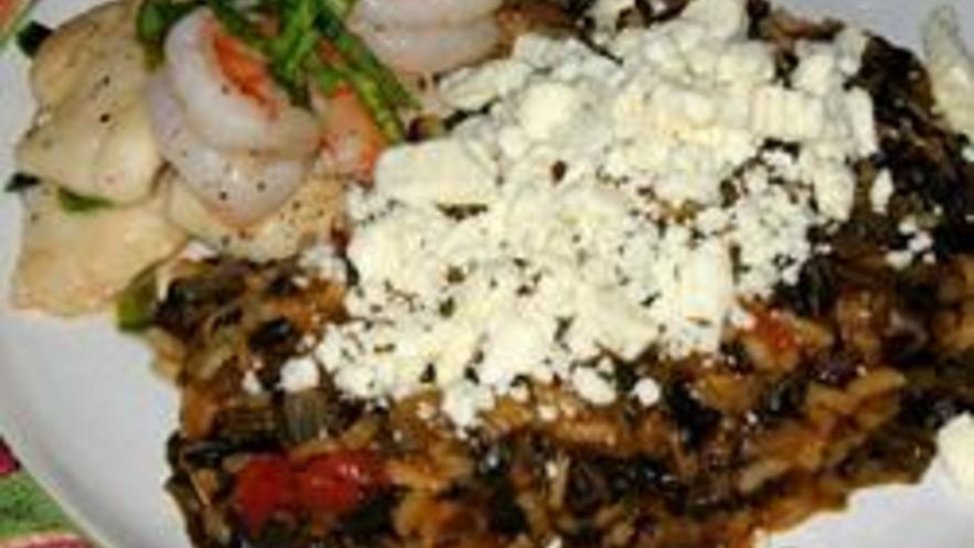 Рецепт греческого риса со шпинатом