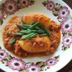 Рецепт Картофеля под мясной заливкой