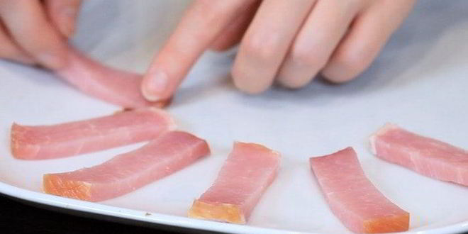 Рецепт картофеля с горошком и ветчиной