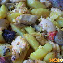 Рецепт Картофеля с курицей и овощами