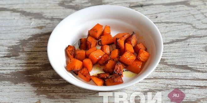 Рецепт картофеля с тыквой под сырным соусом