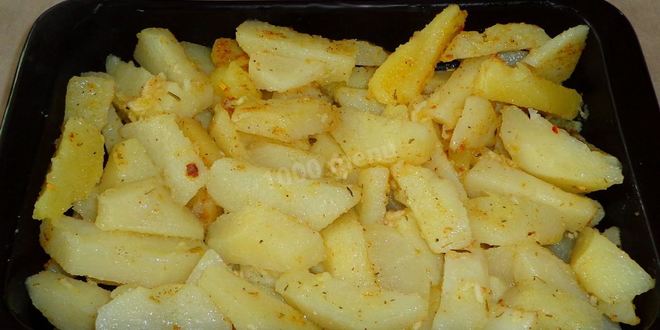 Рецепт картофеля с яйцом в духовке